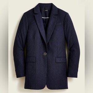 NWT, J.Crew Collection Women’s Navy Pinstripe Wool Suit, Size 10